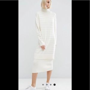 NWOT ASOS Sweater Dress in Chunky Ripple Stitch Size 4